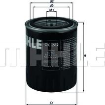 MAHLE OC 262 - Oil Filter parts5.com