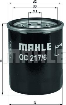 MAHLE OC 217/6 - Масляный фильтр parts5.com