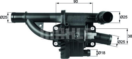 MAHLE TH 40 83 - Термостат, охлаждающая жидкость parts5.com