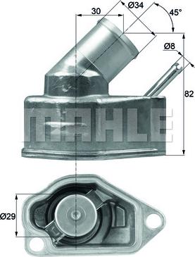 MAHLE TI 10 92 - Термостат, охлаждающая жидкость parts5.com