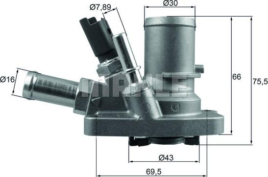 MAHLE TI 258 80 - Термостат, охлаждающая жидкость parts5.com