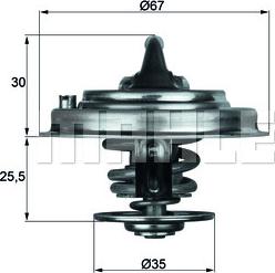 MAHLE TX 30 92D - Термостат, охлаждающая жидкость parts5.com