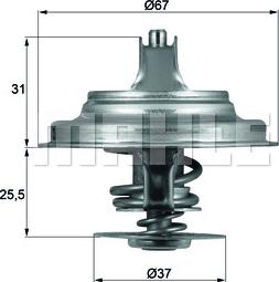 MAHLE TX 25 87 D - Термостат, охлаждающая жидкость parts5.com