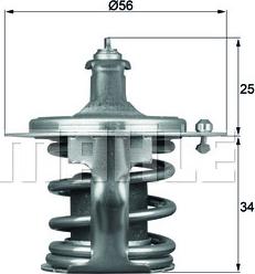 MAHLE TX 79 78D - Thermostat, coolant parts5.com