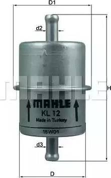 MAHLE KL 12 OF - Топливный фильтр parts5.com