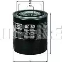 MAHLE OC 62 - Масляный фильтр parts5.com