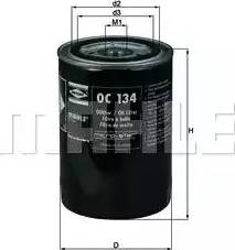 MAHLE OC 134 - Oil Filter parts5.com