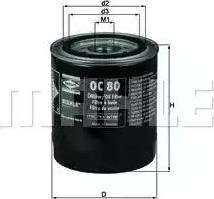 MAHLE OC 80 - Масляный фильтр parts5.com