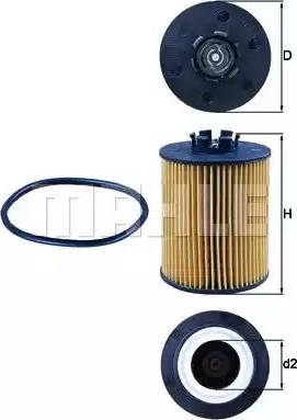 MAHLE OX 173D - Oil Filter parts5.com