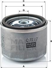 Mann-Filter C 77/7 - Воздушный фильтр parts5.com