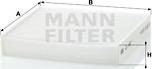 Mann-Filter CU 1827 - Фильтр воздуха в салоне parts5.com