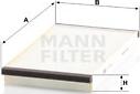 Mann-Filter CU 3020 - Фильтр воздуха в салоне parts5.com