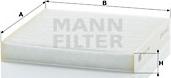 Mann-Filter CU 21 003 - Фильтр воздуха в салоне parts5.com