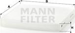 Mann-Filter CU 2358 - Фильтр воздуха в салоне parts5.com