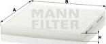 Mann-Filter CU 22 010 - Фильтр воздуха в салоне parts5.com