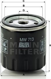 Mann-Filter MW 713 - Масляный фильтр parts5.com