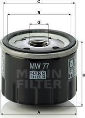 Mann-Filter MW 77 - Масляный фильтр parts5.com