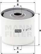 Mann-Filter P 917/2 x - Топливный фильтр parts5.com