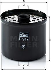 Mann-Filter P 917 x - Топливный фильтр parts5.com