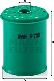 Mann-Filter P 738 x - Fuel filter parts5.com