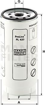 Mann-Filter PL 420 x - Топливный фильтр parts5.com