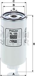 Mann-Filter PL 150 - Топливный фильтр parts5.com