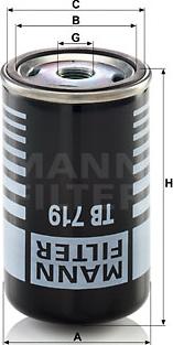 Mann-Filter TB 719 - Патрон осушителя воздуха, пневматическая система parts5.com