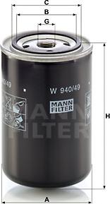 Mann-Filter W 940/49 - Масляный фильтр parts5.com