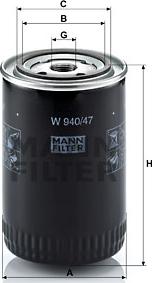 Mann-Filter W 940/47 - Масляный фильтр parts5.com