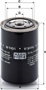 Mann-Filter W 940/4 - Масляный фильтр parts5.com