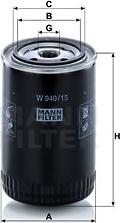 Mann-Filter W 940/15 n - Масляный фильтр parts5.com