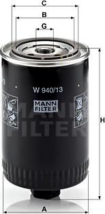 Mann-Filter W 940/13 - Масляный фильтр parts5.com
