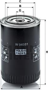 Mann-Filter W 940/81 - Масляный фильтр parts5.com
