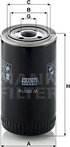 Mann-Filter W 950/18 - Масляный фильтр parts5.com
