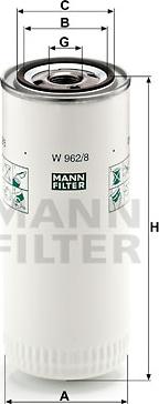 Mann-Filter W 962/8 - Oil Filter parts5.com