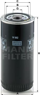 Mann-Filter W 962 - Масляный фильтр parts5.com