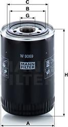 Mann-Filter W 9069 - Масляный фильтр parts5.com