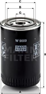 Mann-Filter W 9009 - Масляный фильтр parts5.com