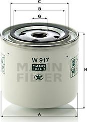 Mann-Filter W 917 - Масляный фильтр parts5.com
