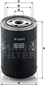 Mann-Filter W 936/4 - Масляный фильтр parts5.com