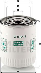 Mann-Filter W 930/13 - Масляный фильтр parts5.com