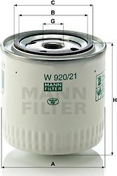 Mann-Filter W 920/21 - Масляный фильтр parts5.com