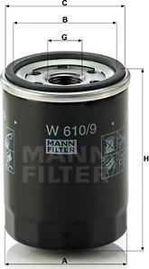 Mann-Filter W 610/9 - Filtro de aceite parts5.com