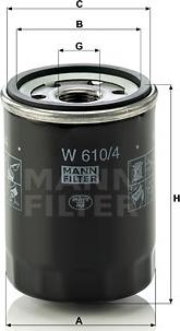 Mann-Filter W 610/4 - Масляный фильтр parts5.com
