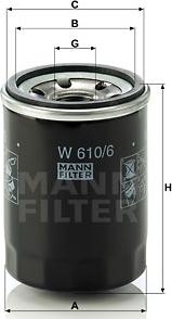 Mann-Filter W 610/6 - Oil Filter parts5.com