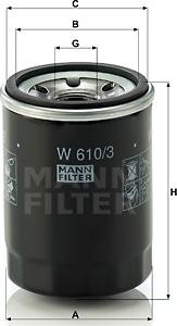 Mann-Filter W 610/3 - Filtro de aceite parts5.com