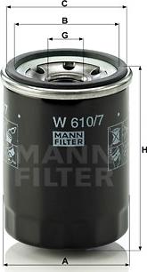 Mann-Filter W 610/7 - Масляный фильтр parts5.com