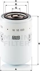 Mann-Filter W 10 020 - Filtro de aceite parts5.com