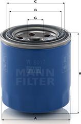 Mann-Filter W 8017 - Filtro de aceite parts5.com