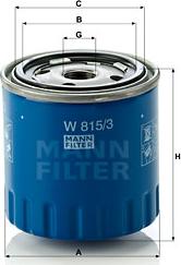 Mann-Filter W 815/3 - Масляный фильтр parts5.com